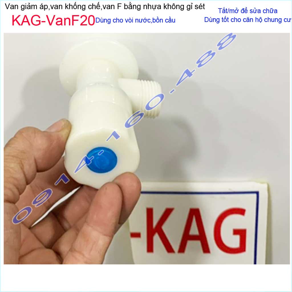 Van giảm áp lực nước KAG-VanF20, van khống chế nhựa điều chỉnh 100% dùng cho nước phèn nước mặn