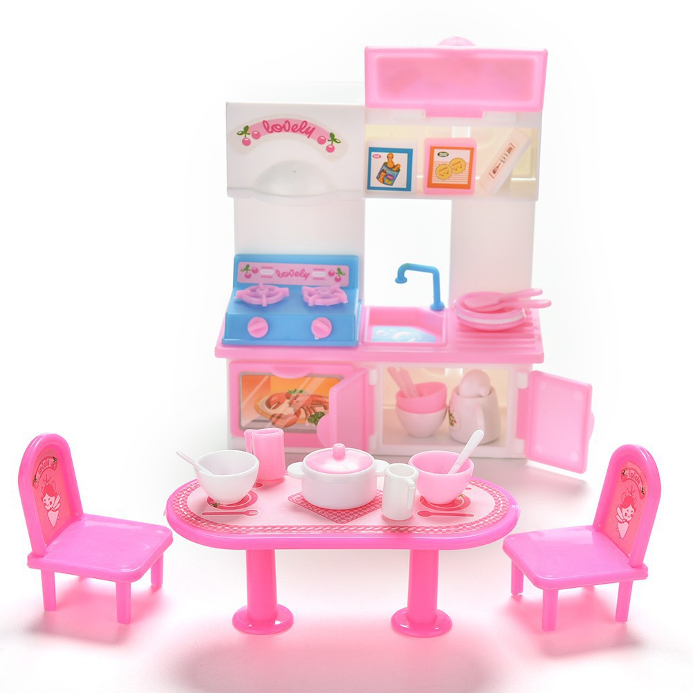 Bộ 20 mô hình vật dụng nhà bếp trang trí nhà búp bê Barbie