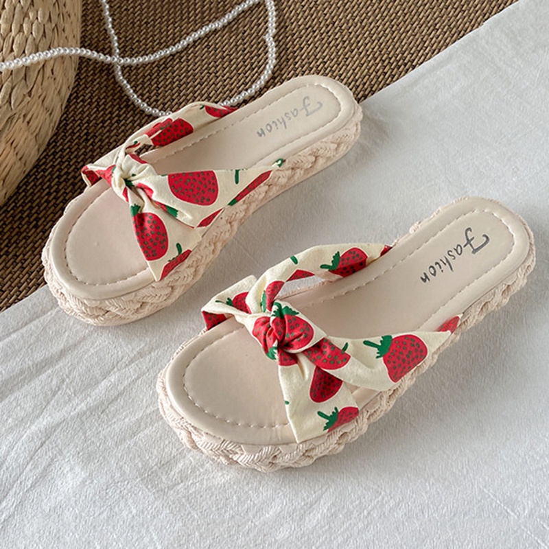 Dép đi biển IELGY thắt nơ thời trang dành cho nữ