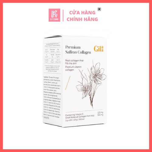 Bột Collagen Cao Cấp Kết Hợp Saffron (60 gói)