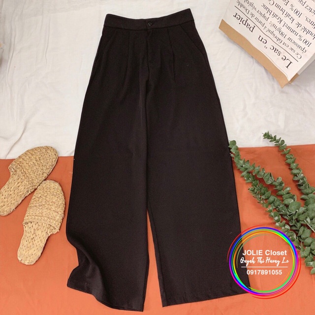 Quần Culottes Kaki Quần dài Ống Rộng Thời Trang