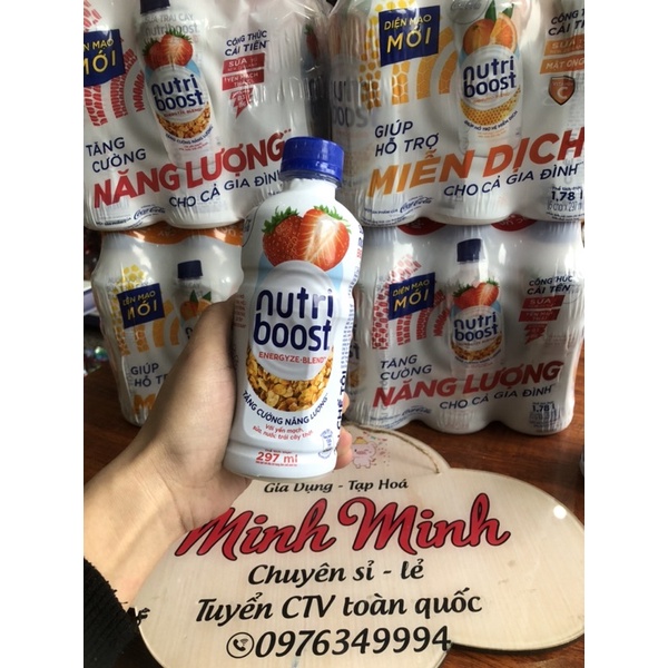 NutriBoost Cam, Dâu 297 ml set 6 chai