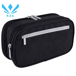 (Hàng Mới Về) Hộp Đựng Bút Màu Đen Nhiều Ngăn Tiện Dụng I2Vn