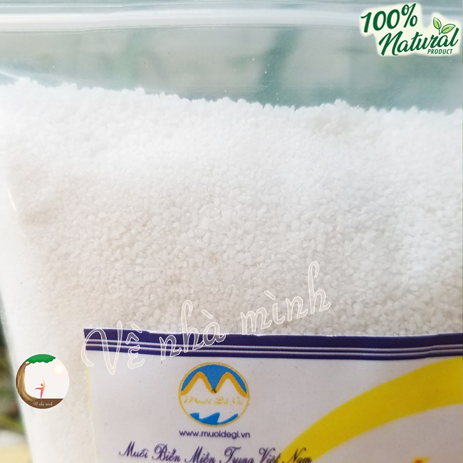 MUỐI BIỂN TỰ NHIÊN ĐỀ GI TINH SẤY 500G ( Muối biển Bình Định ) dạng xay nhuyễn sản xuất truyền thống