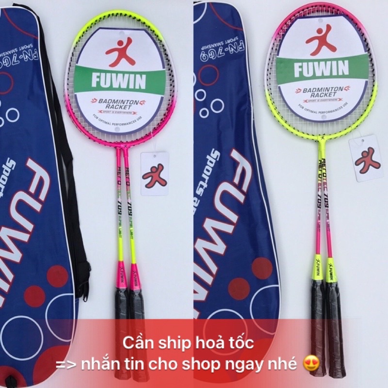 Cặp vợt cầu lông FUWIN 709 (khung sắt)