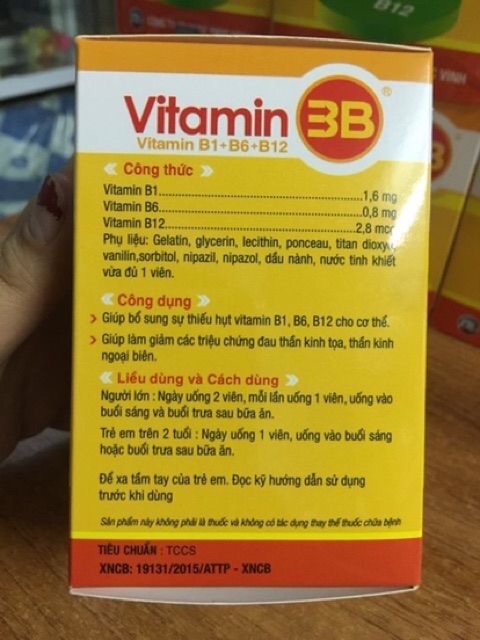 Viên uống bổ sung Vitamin 3B Phúc Vinh (B1- B6- B12)