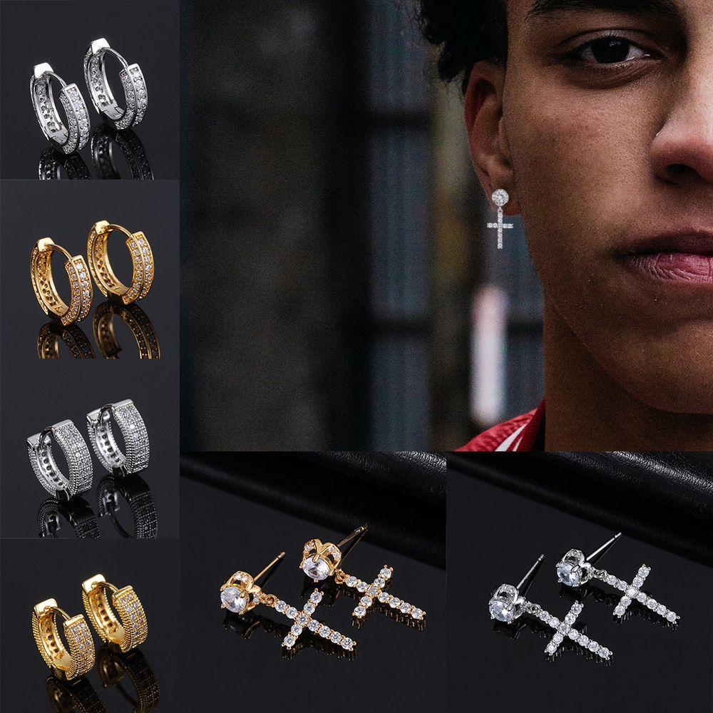 Bông Tai Hình Thánh Giá Thiết Kế Độc Đáo Thời Trang|Helix Khuyên Tai Vòng Tròn Xỏ Sụn Tai Tragus Cubic.