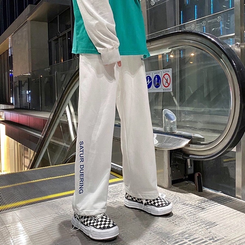Quần Ổng Rộng Nam Nữ Unisex - Quần Jogger Thêu Chữ Ulzzang Dây Rút Ở Gấu | BigBuy360 - bigbuy360.vn