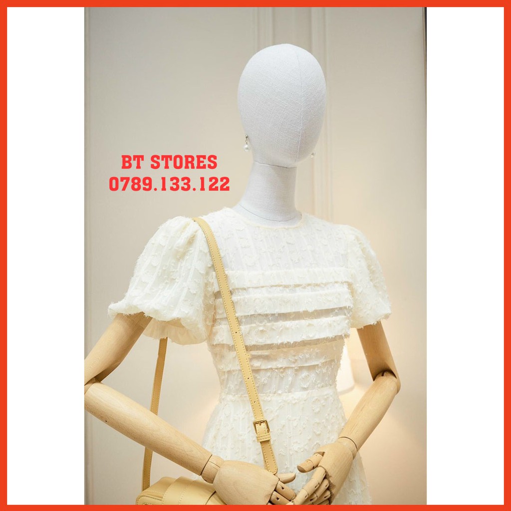 Đầm dự tiệc ⚡FREESHIP⚡ tay phồng xếp ly ngực lông vũ | BigBuy360 - bigbuy360.vn