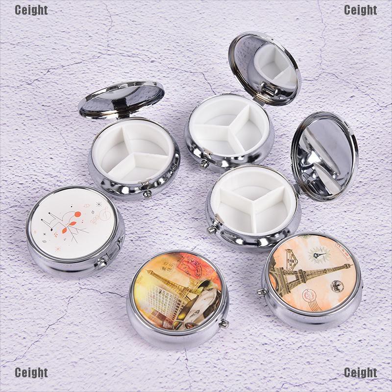 Hộp Đựng Thuốc / Đồ Trang Điểm Bằng Kim Loại Gấp Gọn Tiện Lợi