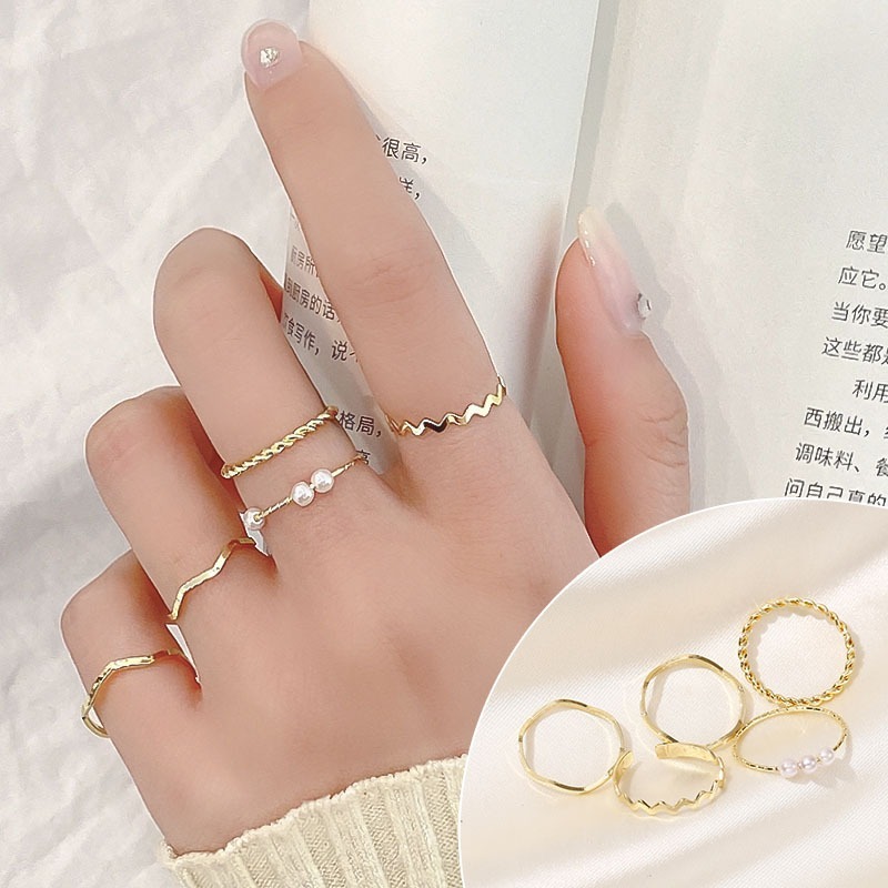 New Knuckle Rings Finger Jewelry Open Ring Set