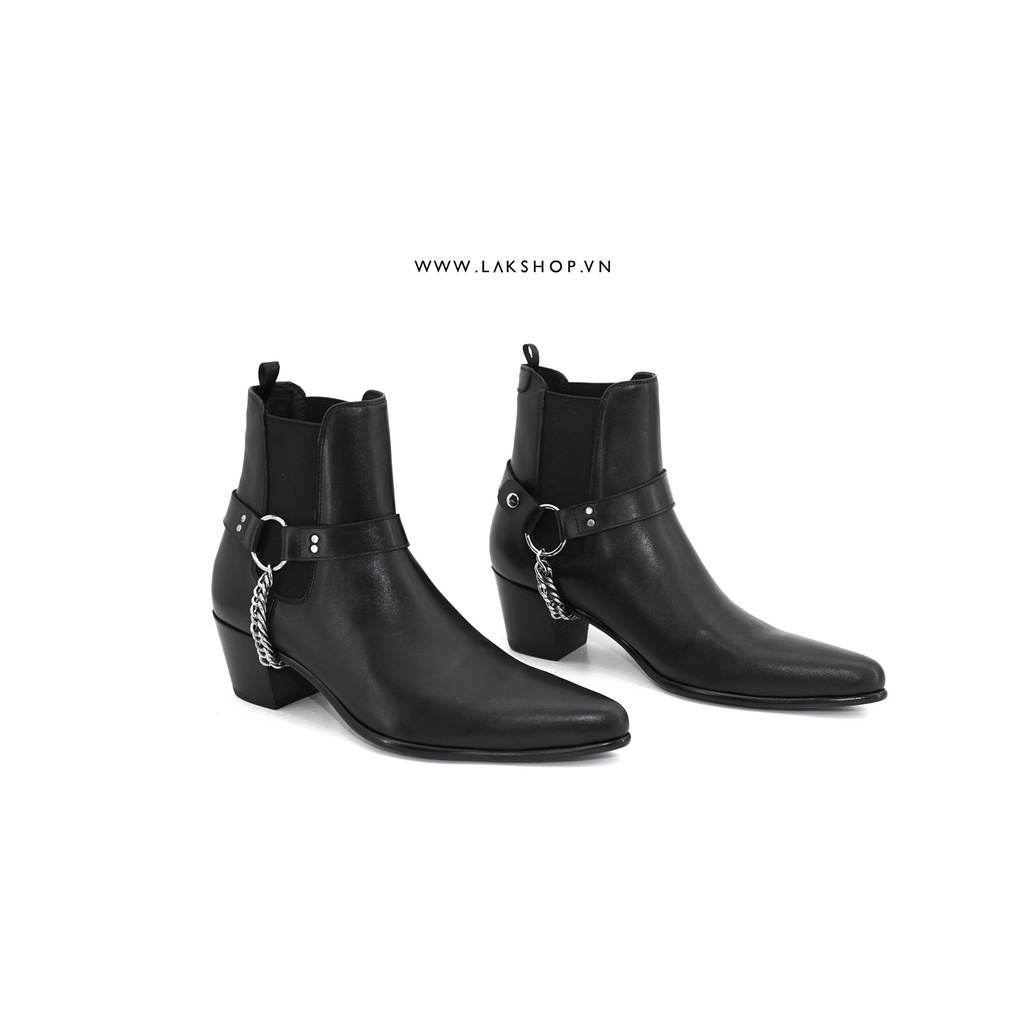 Giày Ce.Lai Chain-Embellished Leather Chelsea Boots