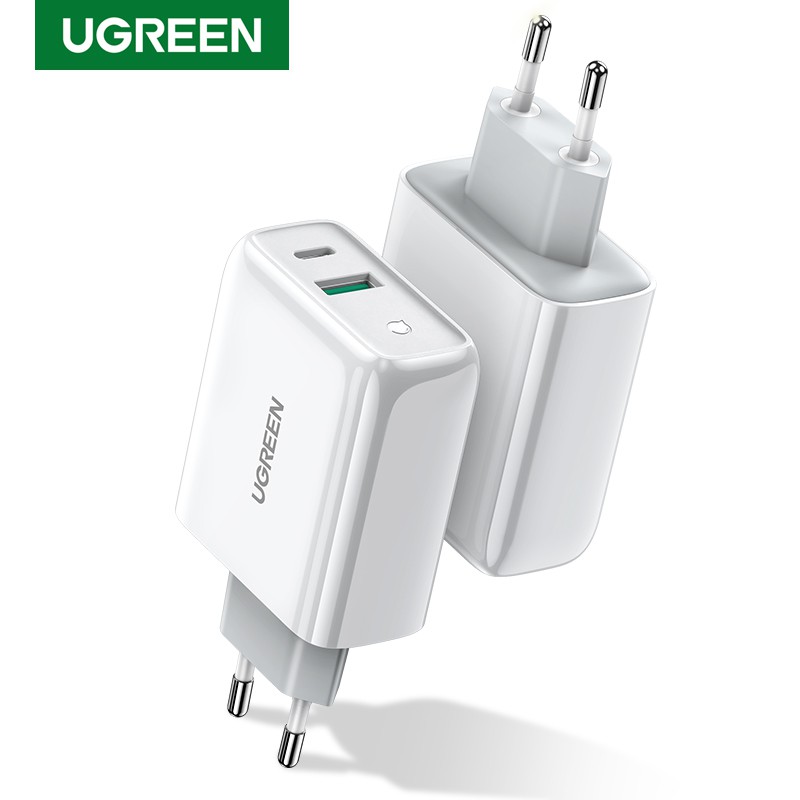 Củ sạc nhanh UGREEN USB 4.0 3.0 QC Type C PD thích hợp cho iPhone 11 iPad Macbook