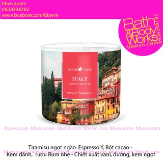 Nến thơm goose creek italy sweet tiramisu large bộ world traveler candles