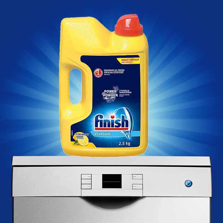 Bột Rửa Bát Finish 2,5kg Chuyên Dụng Dùng Cho Máy Rửa Chén Bát