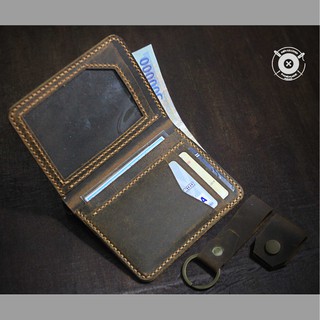 (ẢNH THẬT -CAO CẤP) Ví đứng Nam Handmade DA THẬT- Phong Cách Cổ Điển-FULL HỘP-BẢO HÀNH 2 NĂM