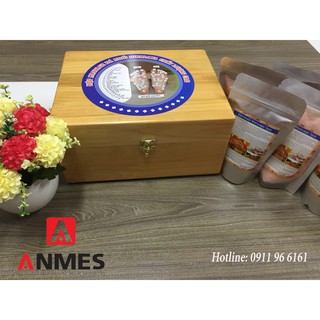 Hộp Đèn Đá Muối Himalaya Mặt Cong Massage Chân