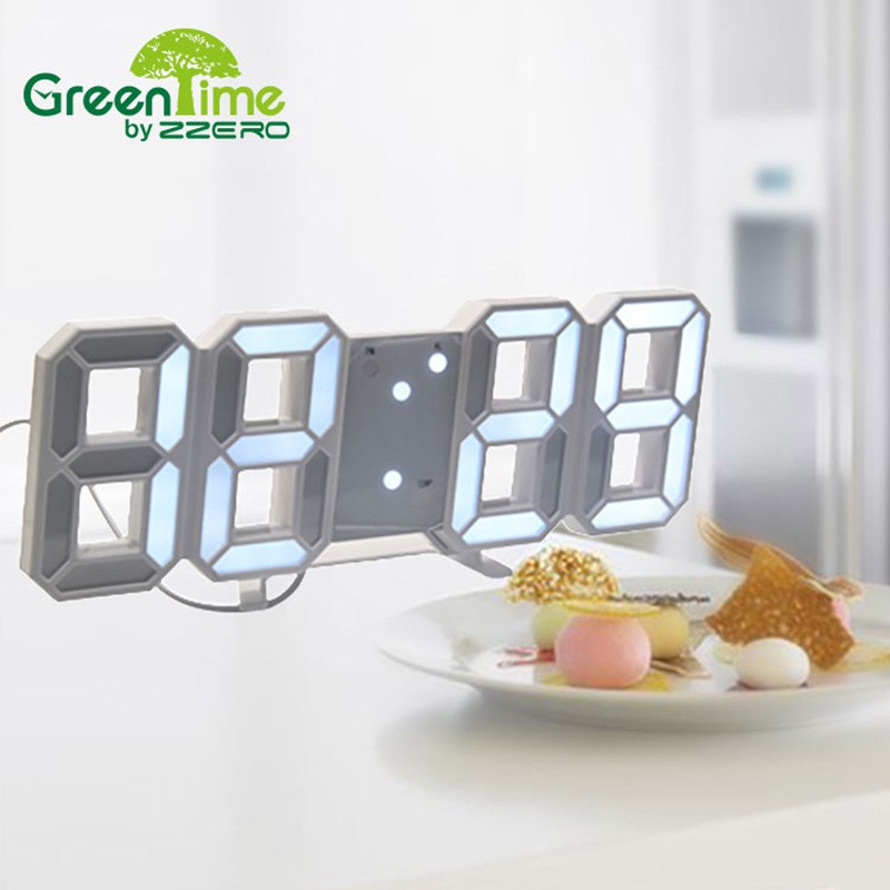 Đồng Hồ LED 3D Treo Tường - Đồng Hồ Led Để Bàn Cao Cấp Trang Trí Decor Vintage Căn Phòng