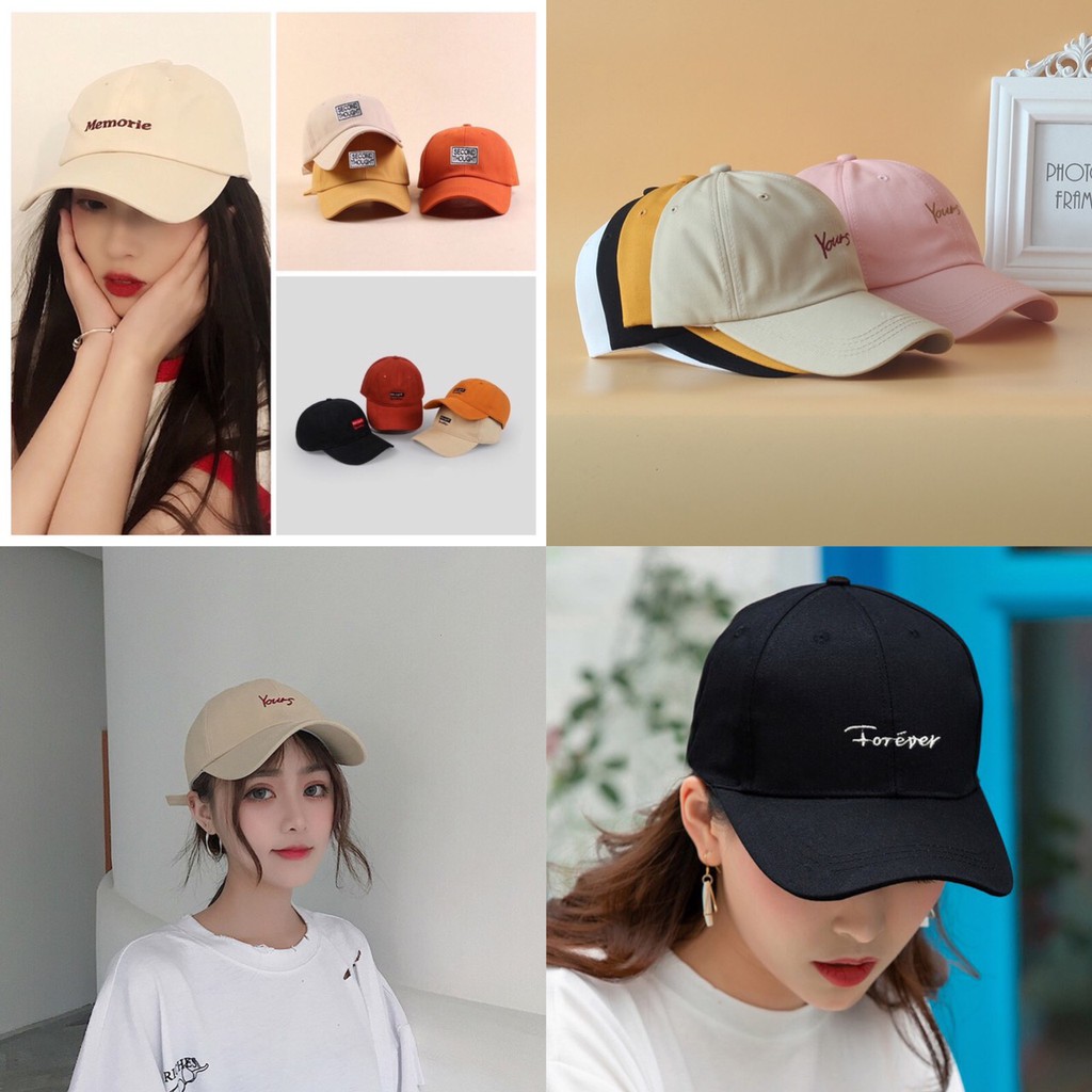 Mũ lưỡi trai nam nữ đa dạng họa tiết thêu chữ,Nón kết phong cách Ulzzang form unisex-Hazis Store