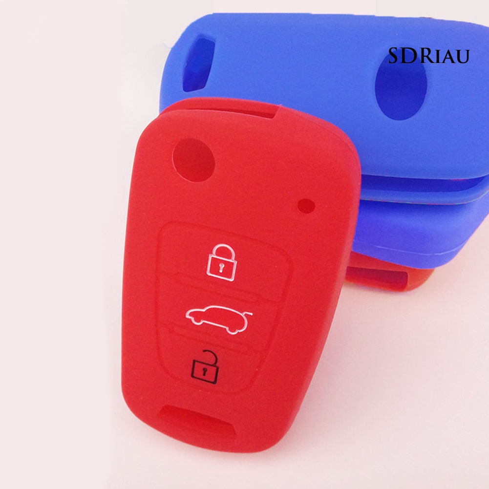 Vỏ Bọc Chìa Khóa 3 Nút Bằng Silicon Cho Hyundai Accent Elantra Sonata I20 I30 Ix35