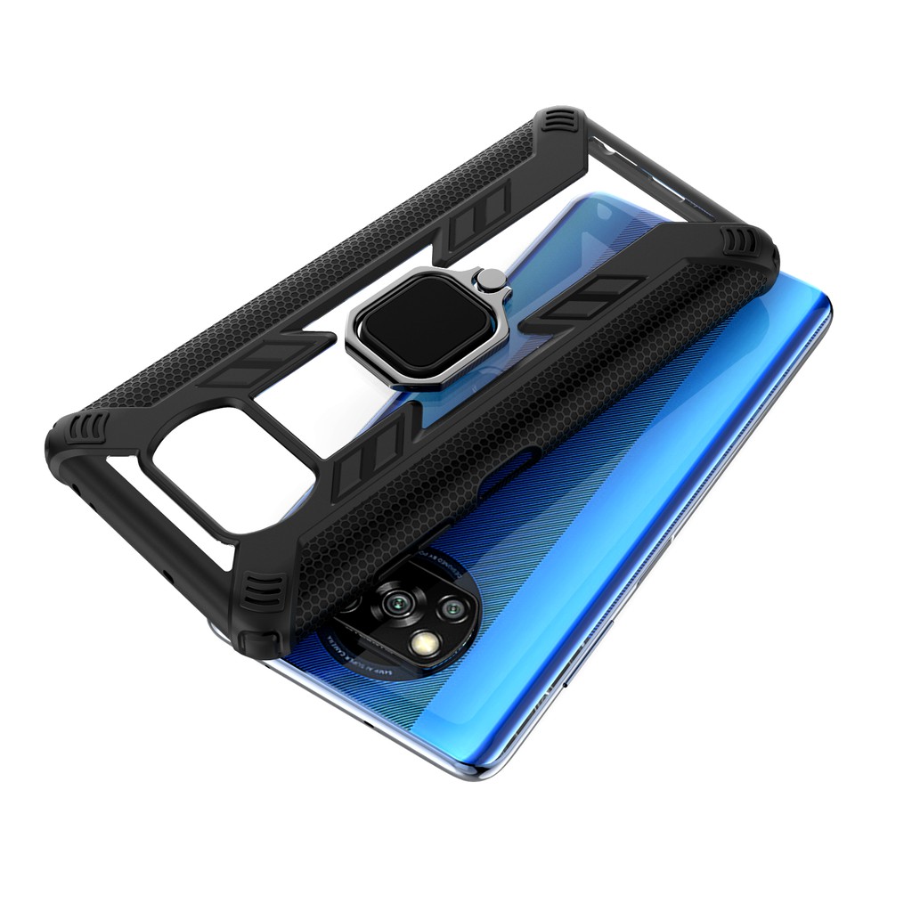 Ốp lưng Xiaomi Poco X3 / X3 Pro chống sốc siêu nhân nhẫn hút Iring cao cấp