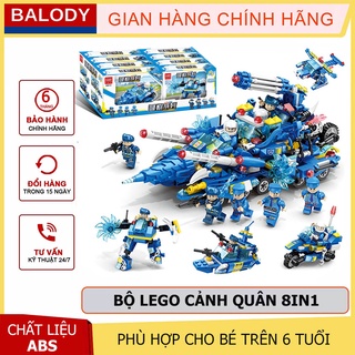 Bộ xếp hình lego Cảnh sát quân đội Mifigures chính hãng BALODY 8 trong 1_mô hình nhân vật giải cứu thế giới.