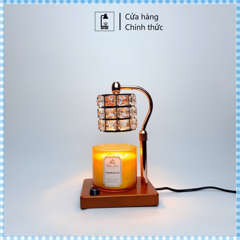 Đèn đốt nến thơm - Warmer Candles GU10 35W - điều chỉnh được chiều cao độ sáng, đèn vàng đế tròn vàng