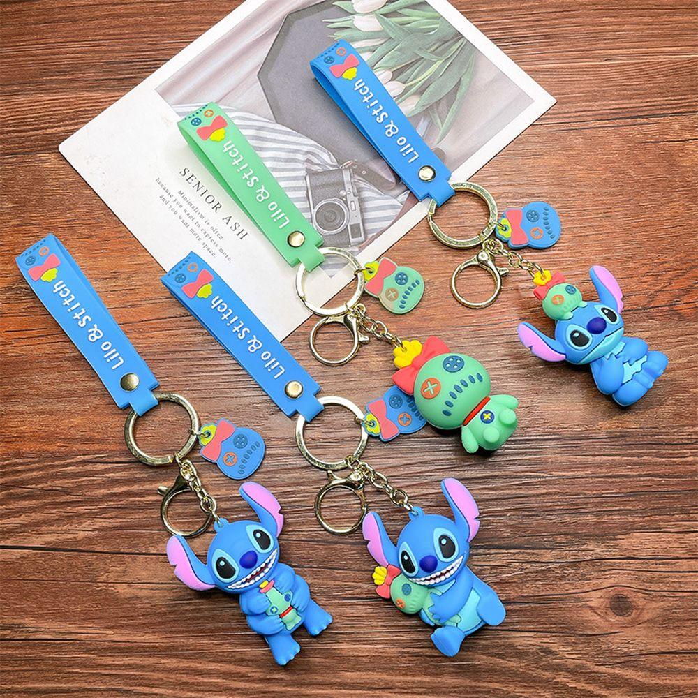 Móc khóa MMULCK thiết kế nhân vật Lilo Stitch hoạt hình dễ thương sáng tạo làm quà tặng cho trẻ em