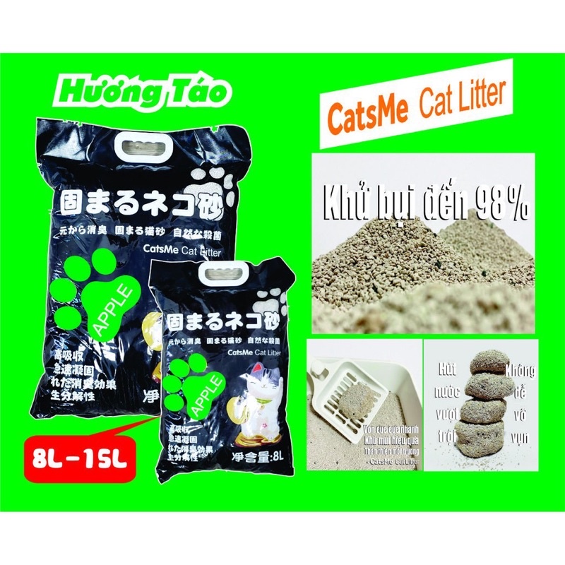 Cát nhật đen Catsme 8l, Cát vệ sinh cho mèo, cát nhật