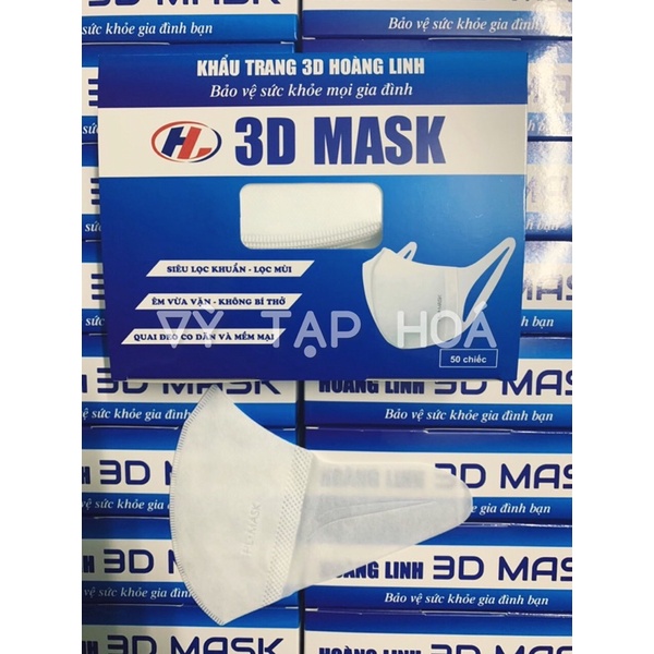 Khẩu trang 3D mask hoàng linh chính hãng hộp 50 chiếc