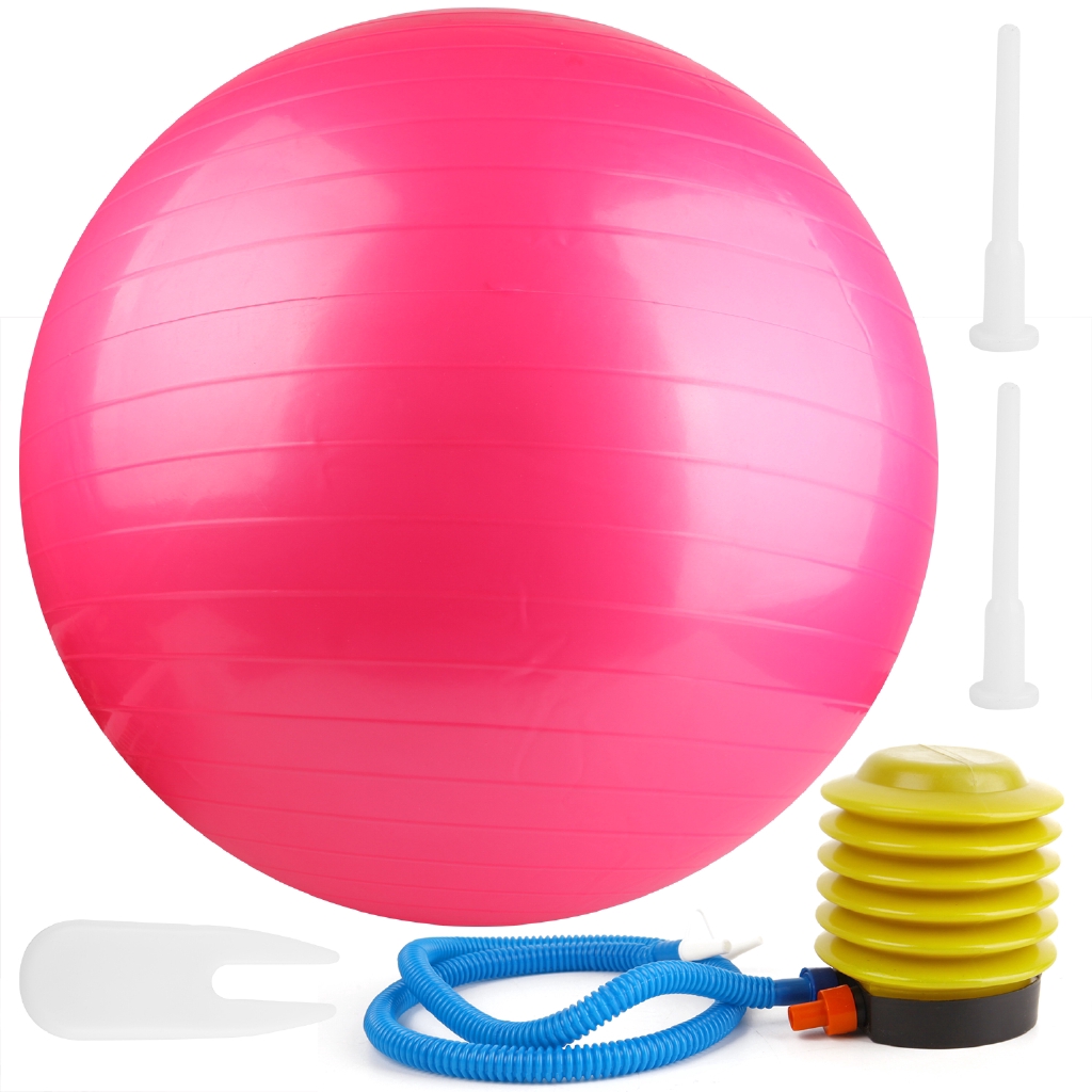 Exercise Pilates Workout Massage Sports Yoga Balls/ Bola Pilates Fitness Gym Balance Fitball/ Air + Airlocks &amp; Quick Pump Included