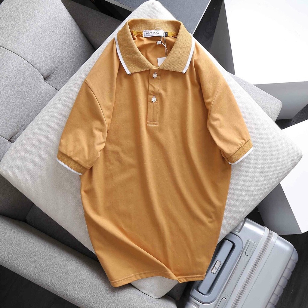 Áo thun polo nam HOKO MAN - Cotton 100%, màu sắc đơn giản, dễ dàng phối đồ THE BASIC