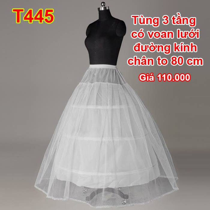 Tùng phồng mặc trong váy cô dâu 3 tầng