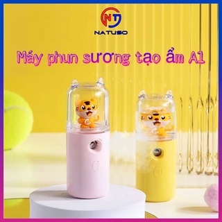 Máy phun sương tạo độ ẩm xịt khoáng xông tinh dầu mini cầm tay để bàn nhỏ gọn có đèn nhiều màu – Natuso A1