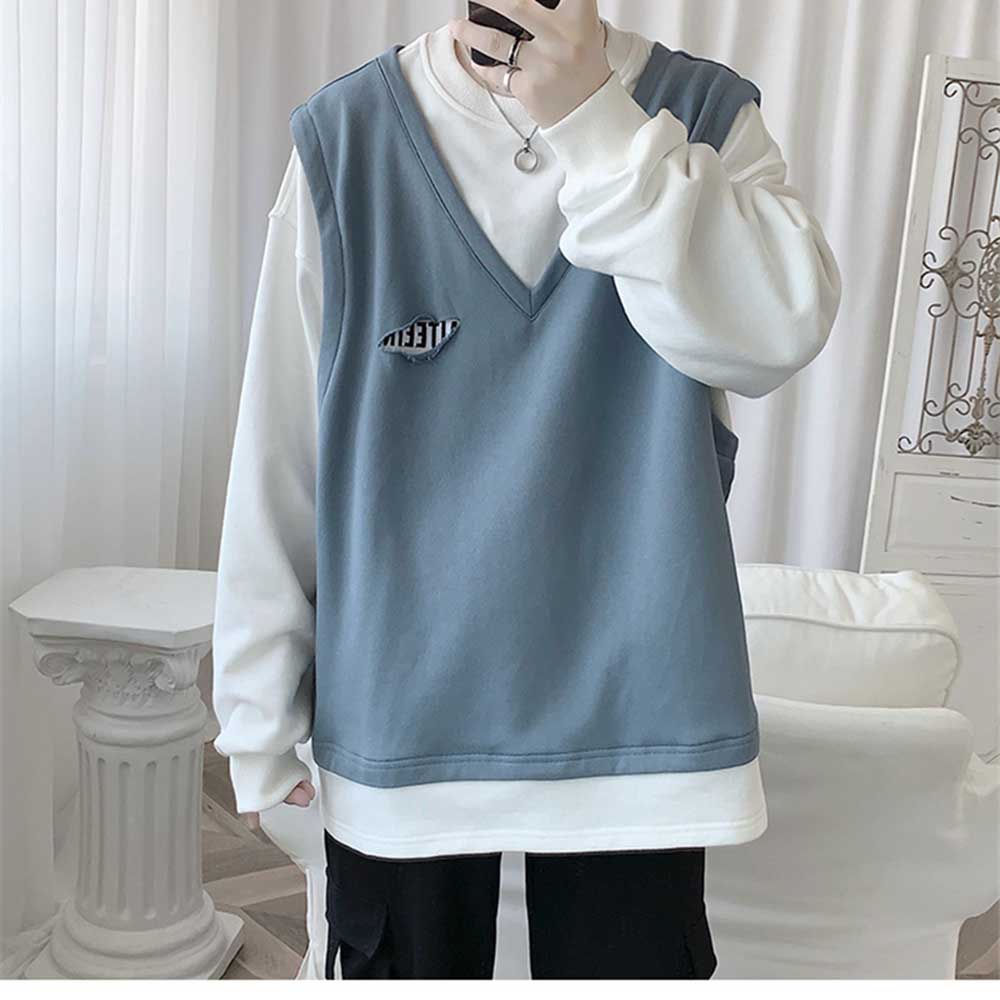 Lớp áo giả hai lớp dáng chữ A lưng thun co giãn điều chỉnh thời trang mùa đông