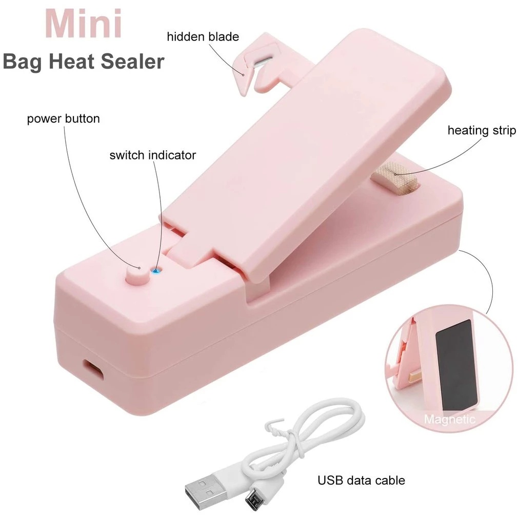 Dụng Cụ Niêm Phong Túi Nhựa Cầm Tay 2 Trong 1 Tiện Dụng