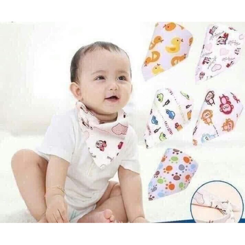 Combo 10 khăn yếm tam giác cho bé