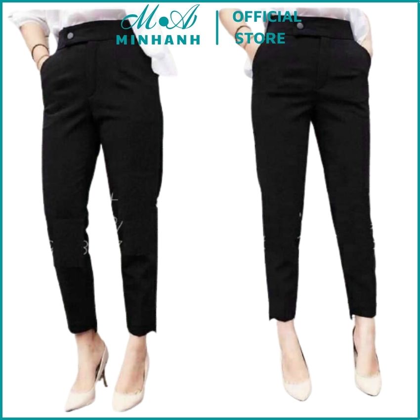 Quần baggy công sở gấu lệch cho nữ size S-M-L-XL thiết kế trẻ trung sang trọng phong cách lịch sự-Minhanh.official.store