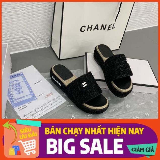 X(ẢNH THẬT) Dép Bánh Mì 5p Chất Dạ Đế Viền Cói Nhẹ Mềm Êm Fullbox Bill Túi Cao Cấp Xịn 2020 : L ‣ ◦ >