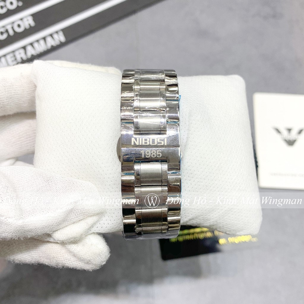 Đồng hồ nam NIBOSI 1985-2 dây thép không gỉ mạ vàng ánh kim, mặt kính chống xước, chống nước, bảo hành 3 năm | BigBuy360 - bigbuy360.vn