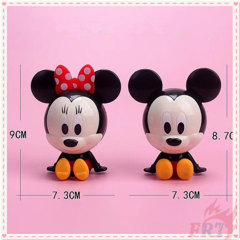 DISNEY Set 2 Mô Hình Chuột Mickey &amp; Minnie Trang Trí Bánh