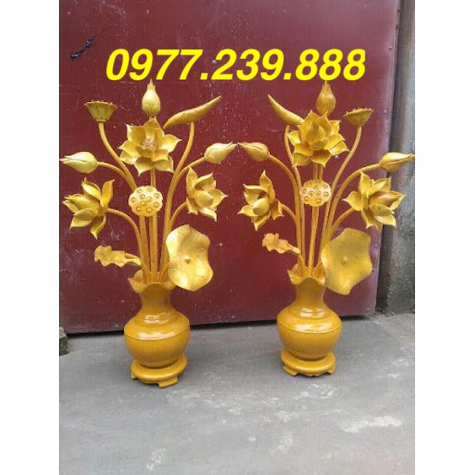 Hoa Sen gỗ mít 1 bình