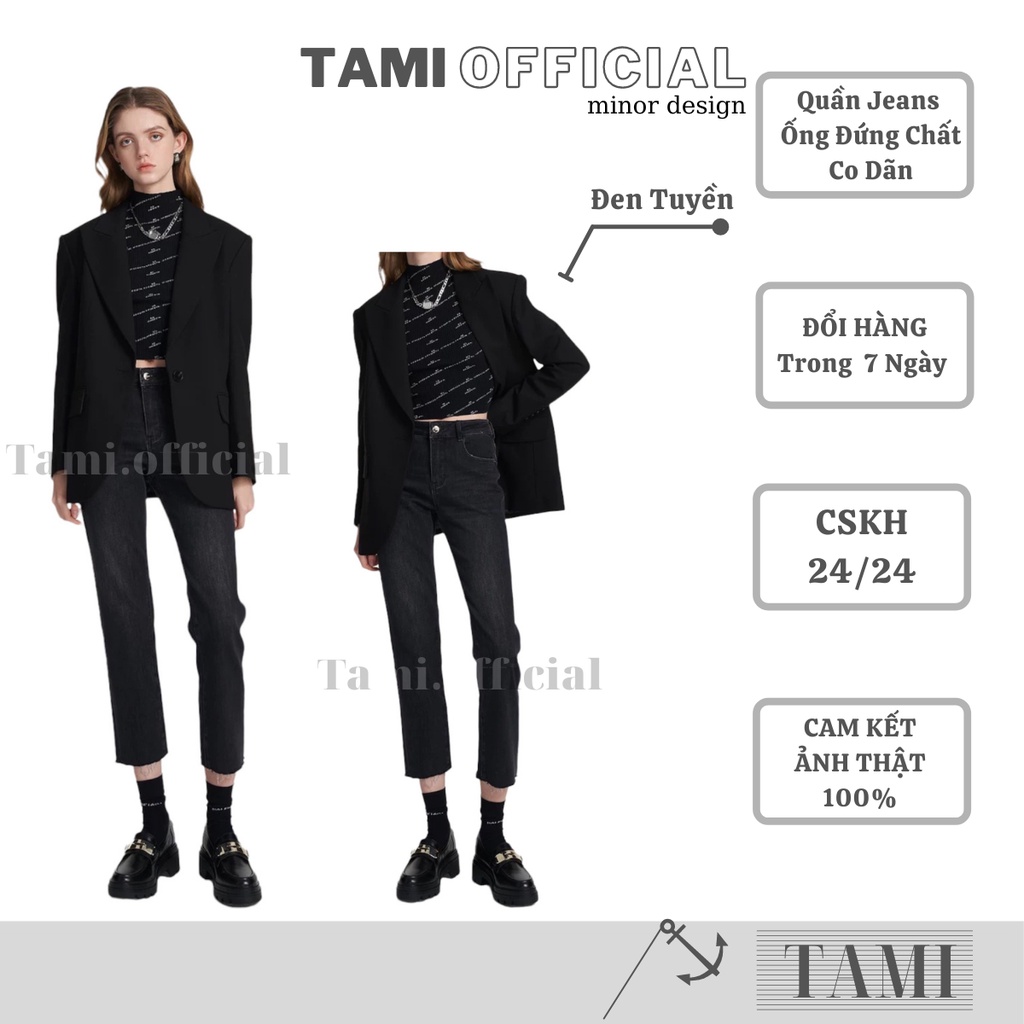 Quần Jeans ỐNG ĐỨNG CO DÃN LAI TUA Đáy Cao Siêu HÁCH DÁNG BÁN CHẠY TOP 1 [ Tami Official ] | BigBuy360 - bigbuy360.vn