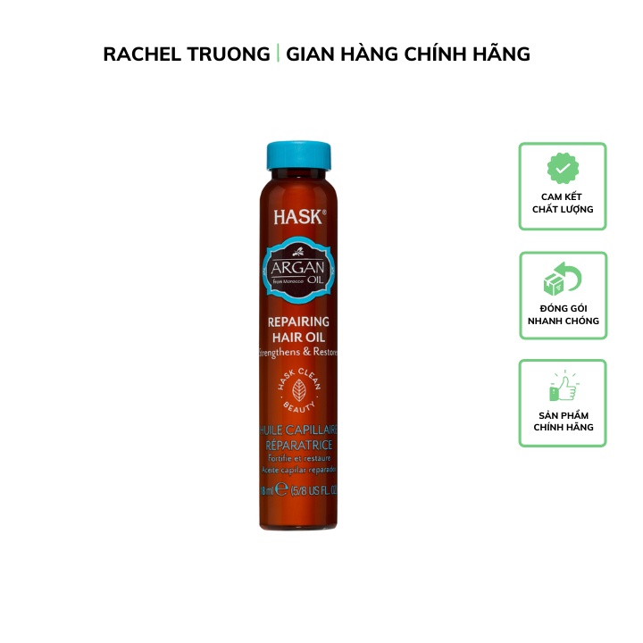 Dầu dưỡng tóc Hask Argan Oil dưỡng chất siêu đậm đặc