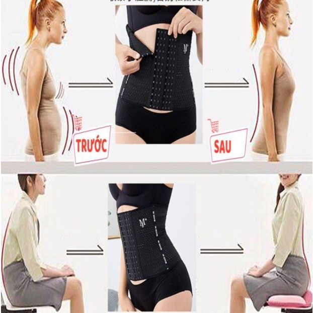 [Mã 12FASHIONSALE1 giảm 10K đơn 50K] Đai Nịt bụng 6 nấc cài làm thon gọn vòng eo | BigBuy360 - bigbuy360.vn
