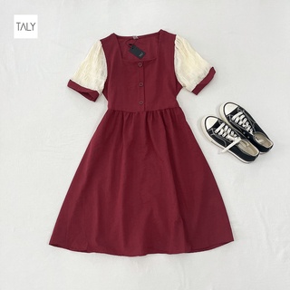 Đầm cột nơ tay phối TALY D117