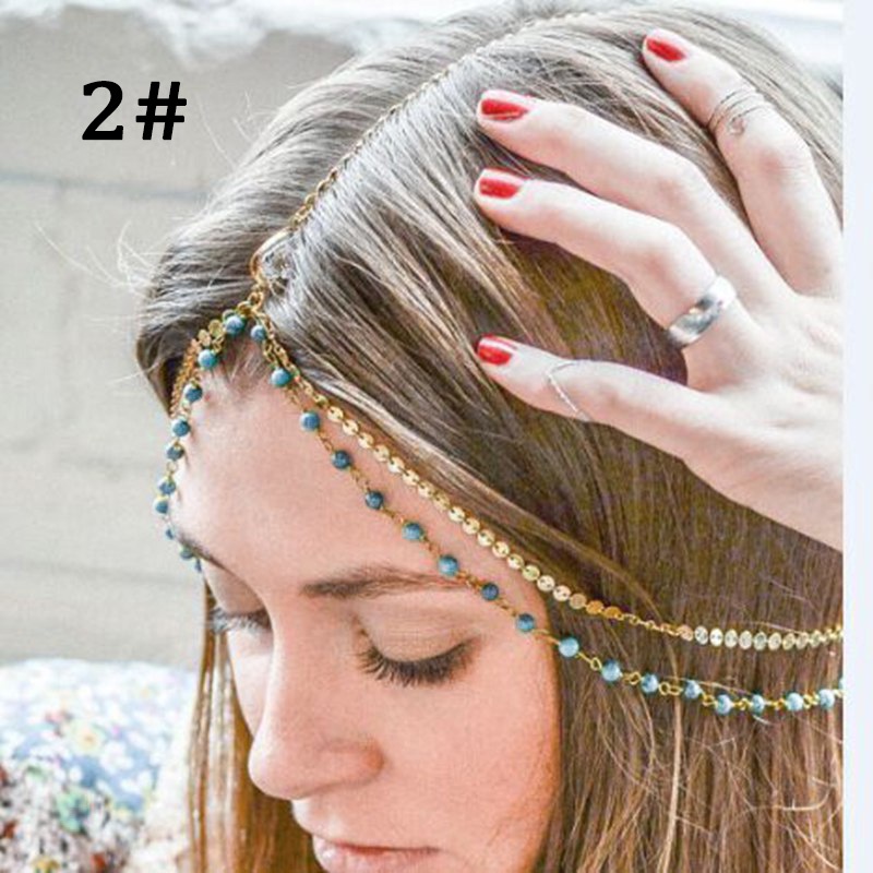 Băng đô đính đá phong cách bohemian cổ điển sang trọng