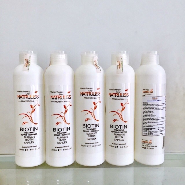 Tinh dầu KÍCH BÓNG &amp; KHỬ MÙI HÓA CHẤT BIOTIN NATRULISS 250ml