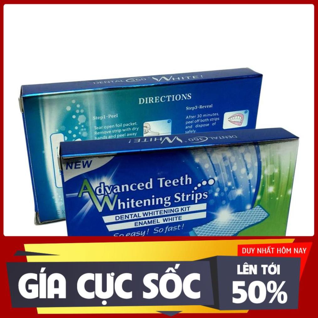 Hộp 28 Miếng dán trắng răng Advanced Teeth Whitening Strips (14 gói) H͟À͟N͟G͟  ͟M͟Ỹ͟