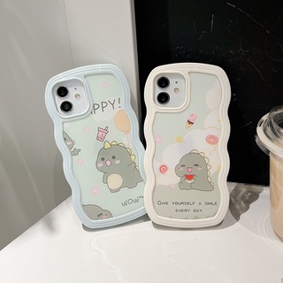 Ốp Điện Thoại Silicon Hình Khủng Long Xanh Lá Cho iPhone 6 6S 7 8 14 Plus 11 12 13 14 Pro Max XS X XR Max